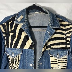 Vintage denim jacket made in France in the 1980s.